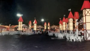 Área de alimentação do Kaiser Festival em Nova Friburgo