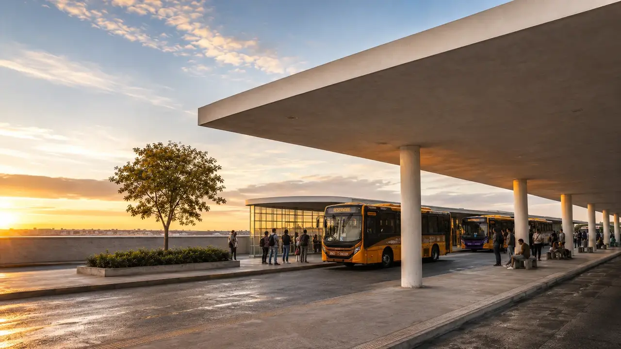 Representação do projeto do Terminal Intermodal de Campo Grande, que reunirá linhas de ônibus municipais e intermunicipais.