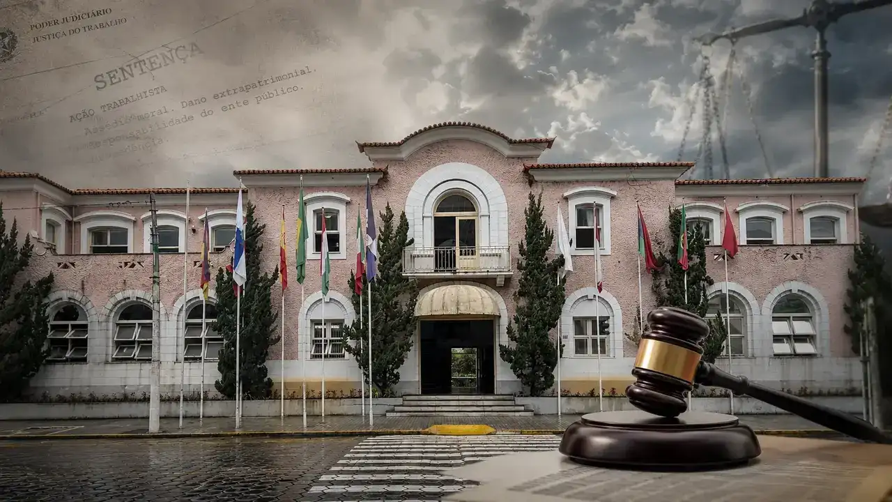 Documento judicial do Tribunal Regional do Trabalho da 1ª Região em processo contra o Município de Nova Friburgo.