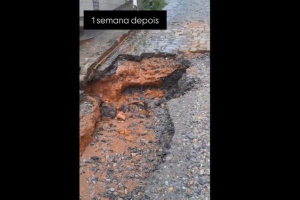 obra emergencial no Jardim Califórnia em Nova Friburgo volta a ceder após chuva e reacende debate sobre qualidade do reparo