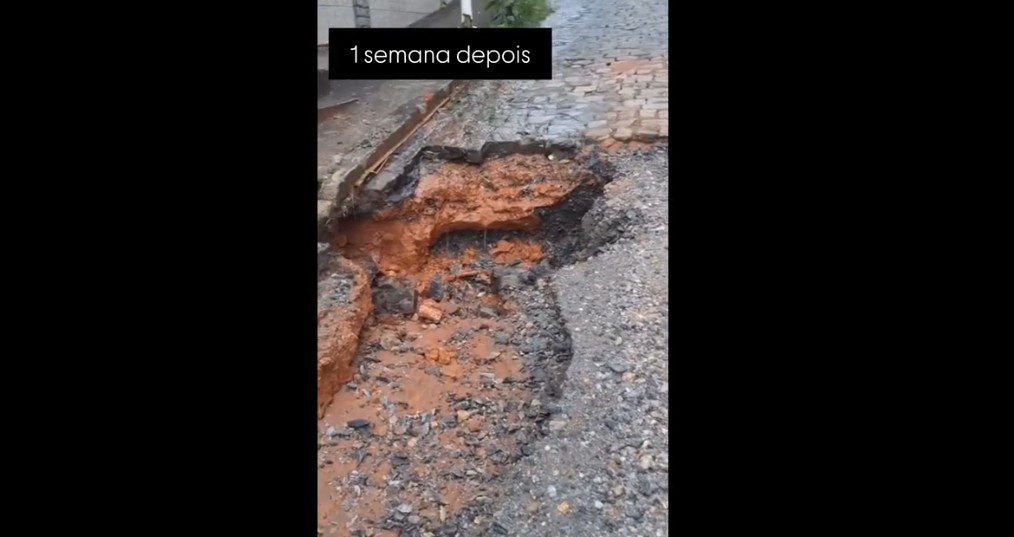 obra emergencial no Jardim Califórnia em Nova Friburgo volta a ceder após chuva e reacende debate sobre qualidade do reparo