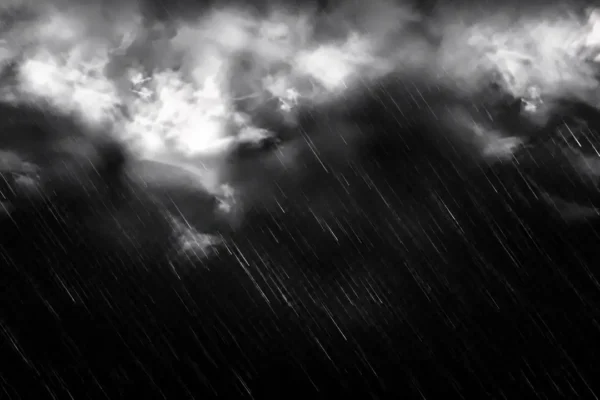 Nuvens carregadas e chuva intensa durante temporal