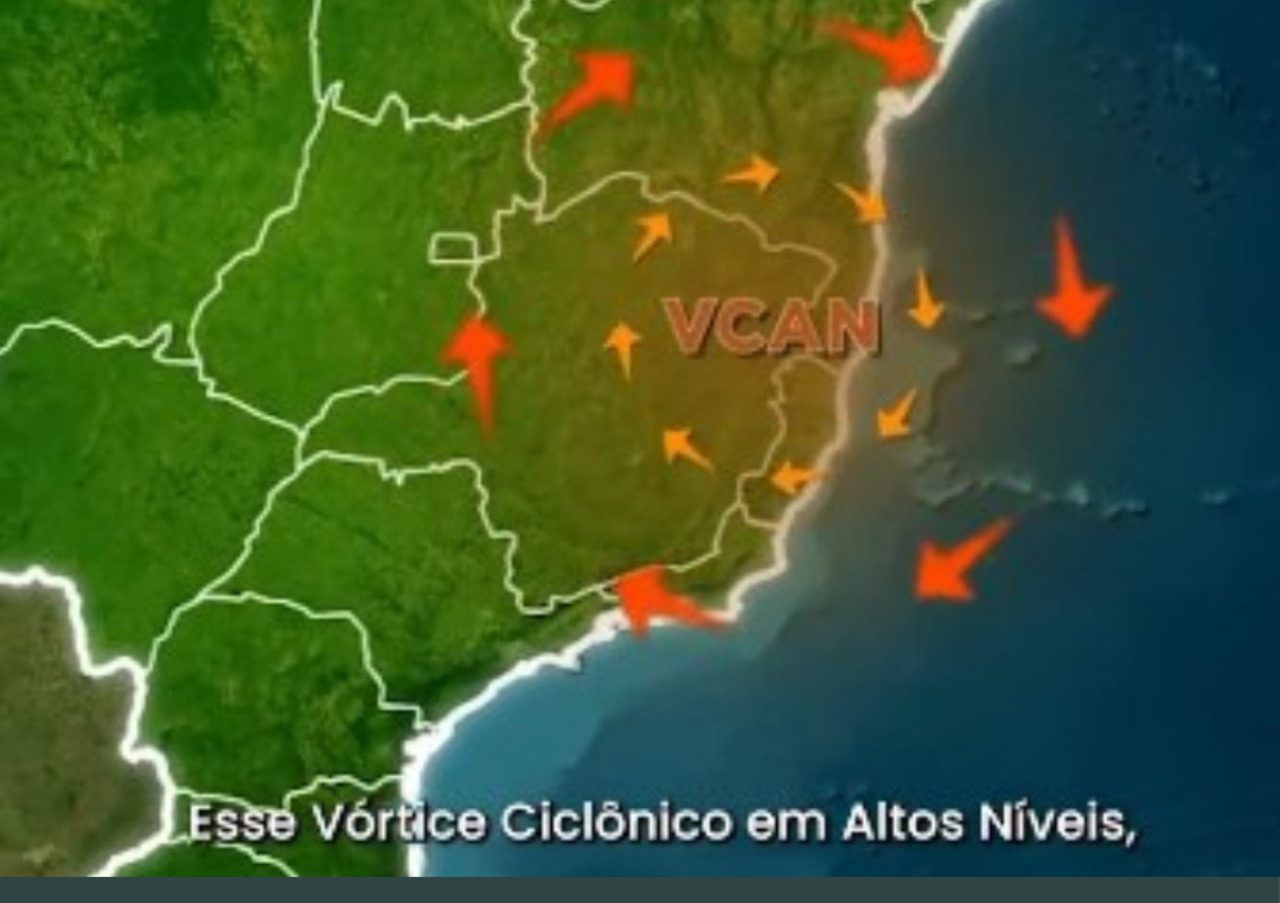 Fenômeno em altitude começa a influenciar o estado e favorece pancadas mais frequentes entre capital, serra e interior ao longo da semana.