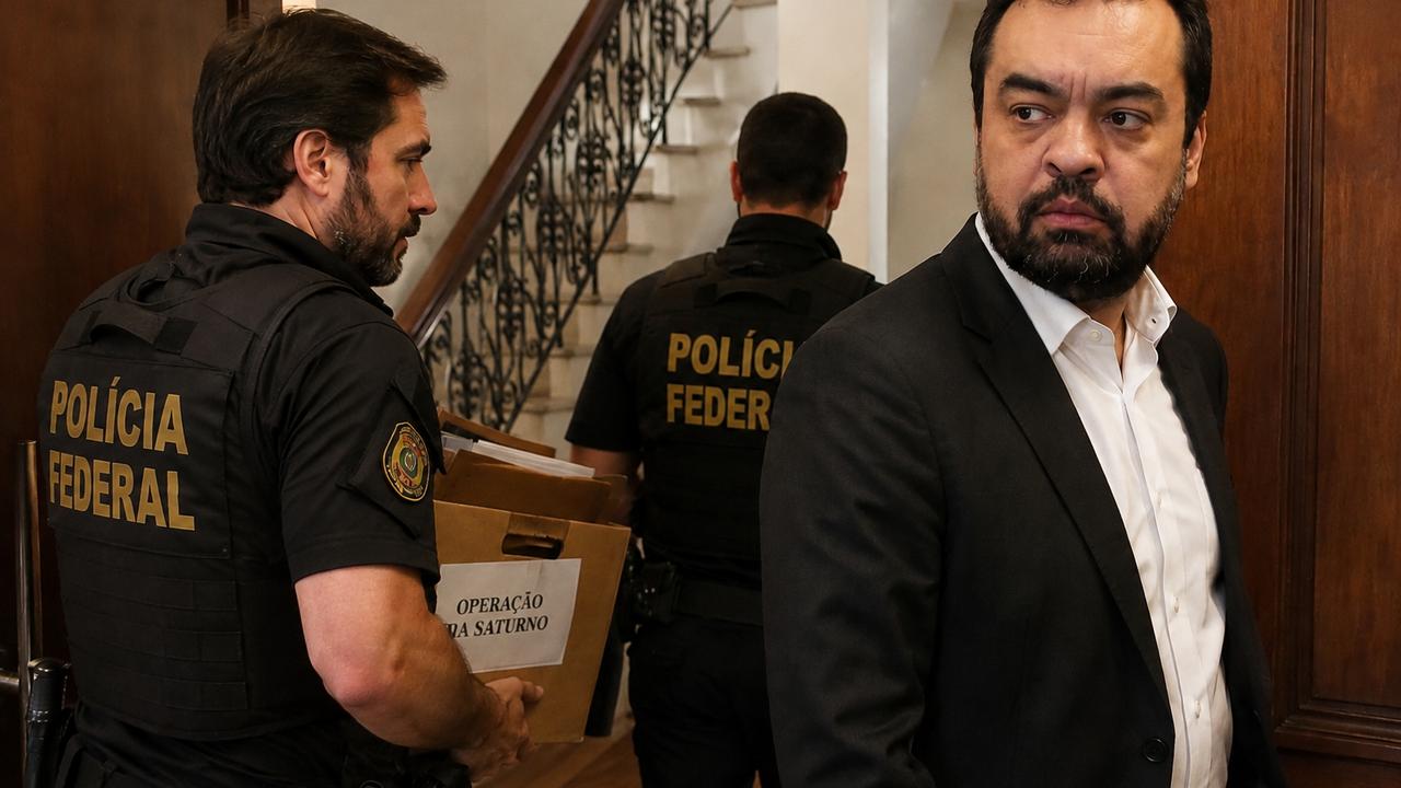 Agentes da Polícia Federal em ação durante operação.