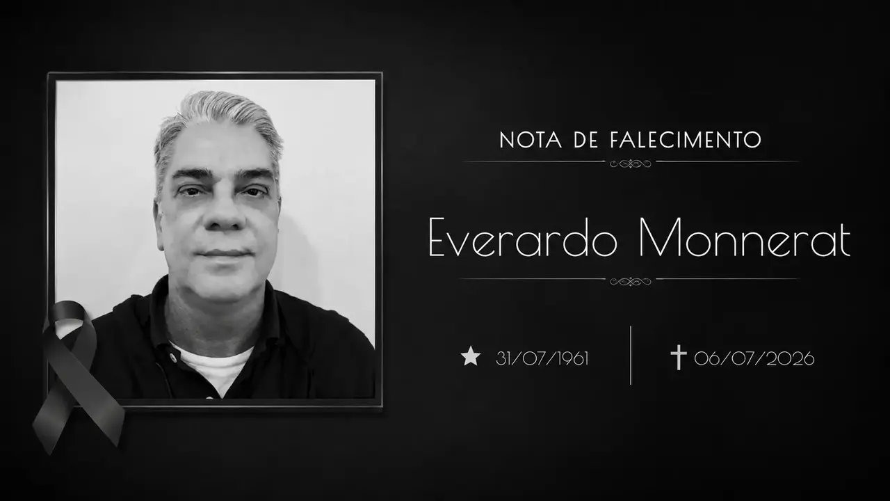 Imagem de nota de pesar da Câmara Municipal de Nova Friburgo pelo falecimento do servidor Everardo Abreu Monnerat Solon de Pontes.