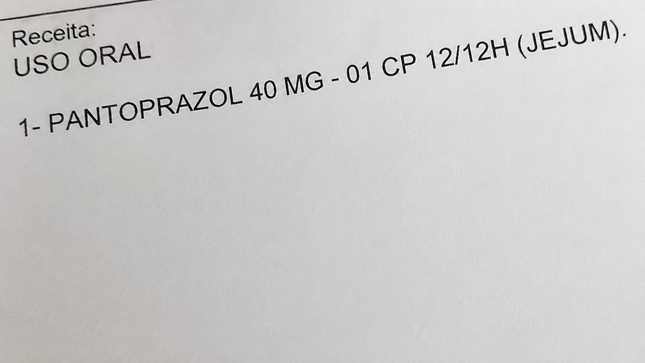 Pai diz que precisou comprar pantoprazol para filha ser medicada no Hospital Raul Sertã