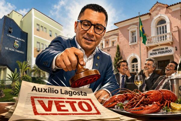 Prefeito Johnny Maycon anuncia que vetará o auxílio-alimentação de R$ 50 por dia útil aprovado para os vereadores de Nova Friburgo.