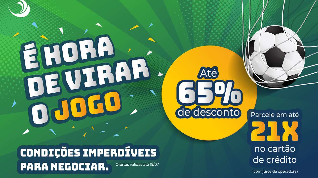 Torneira e conta de água em arte sobre campanha de negociação de dívidas em Nova Friburgo.