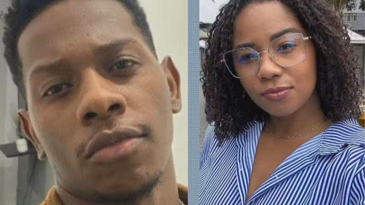 Foto de homem e mulher, possivelmente relacionados a caso de feminicídio em Nova Iguaçu.