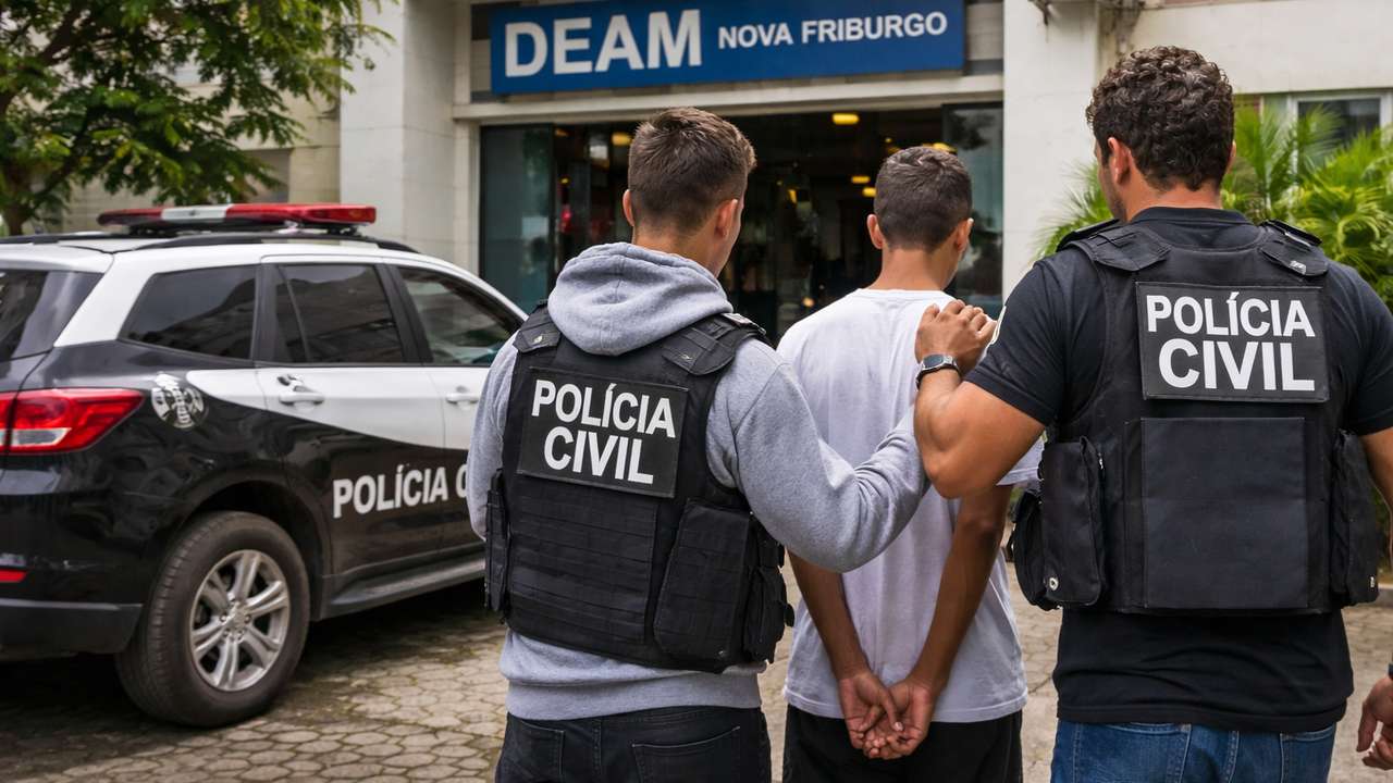 Polícia Civil prende adolescentes em Nova Friburgo por violência sexual.