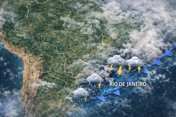 Previsão do tempo: Rio de Janeiro com chuva e temperaturas amenas.