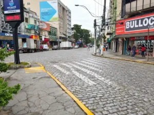Paisagem atual da Avenida Alberto Braune, no Centro de Nova Friburgo