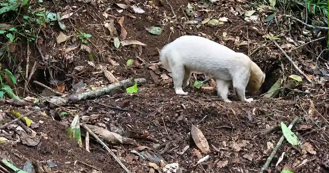 Irara de pelagem branca registrada em uma área de mata de Nova Friburgo