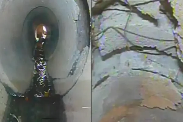 Danos em estrutura de drenagem localizada sob a Via Lagos